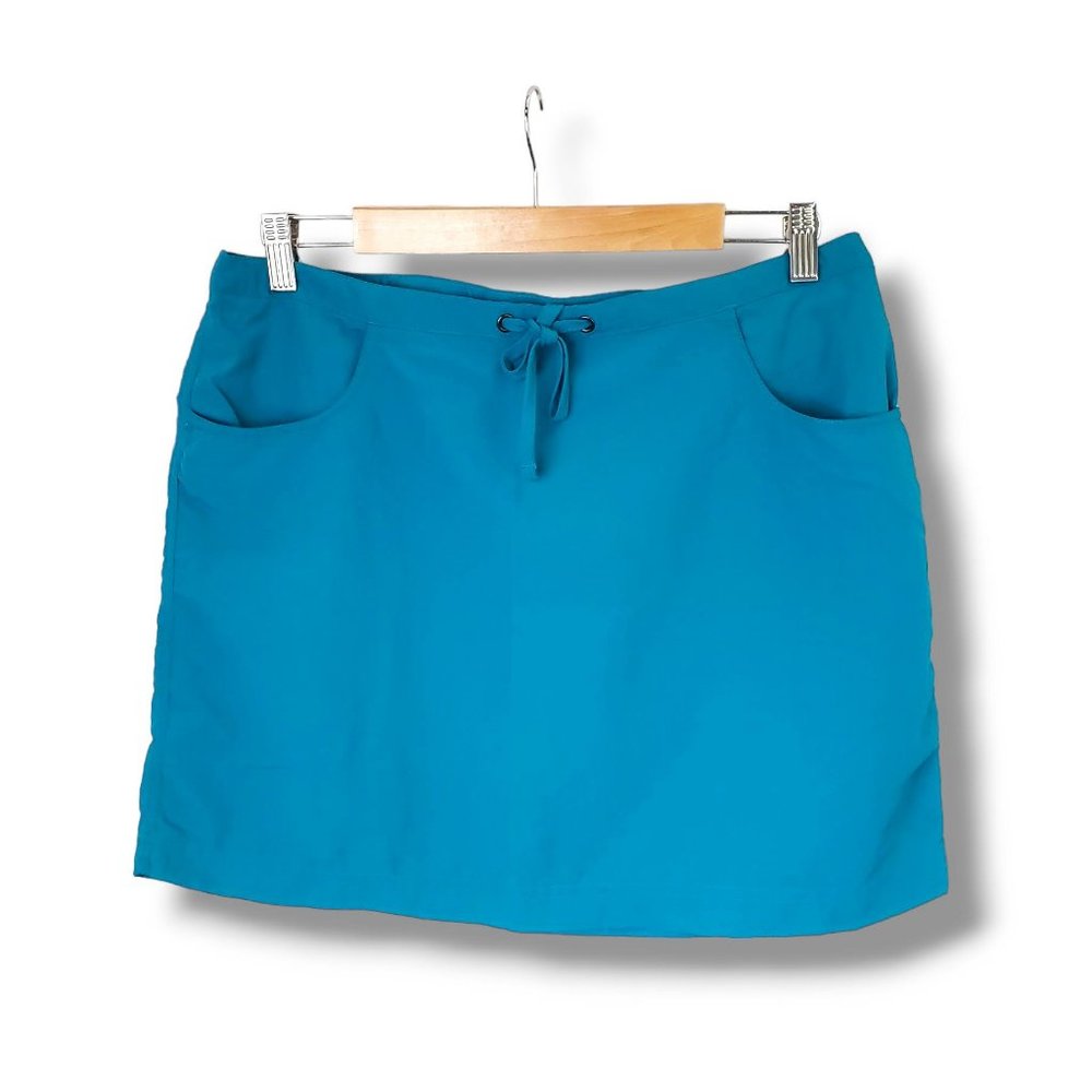 L.L. Bean Vintage Blue-Green Athletic Mini-Skirt Size M